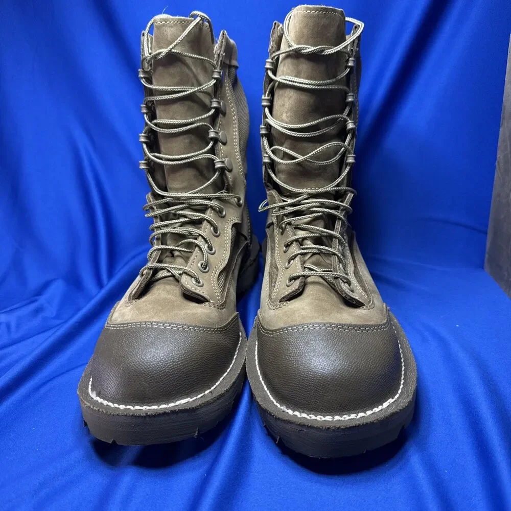 US Military Wellco E163 USMC stamp Desert Tan Rat Boot 10.5 R W/Inserts
